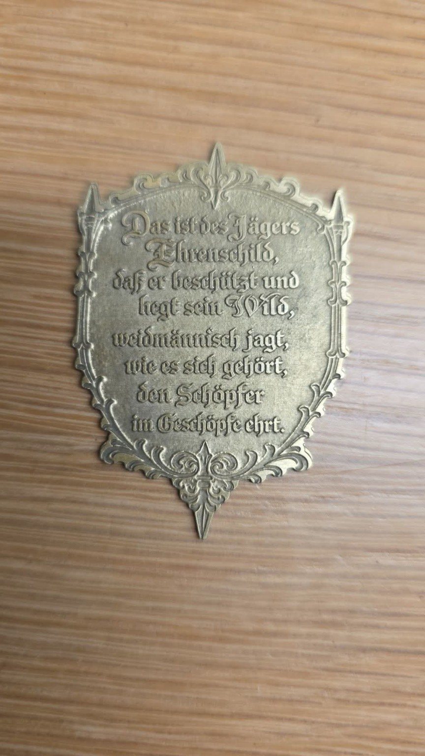 Metalen medaillon / reliëf